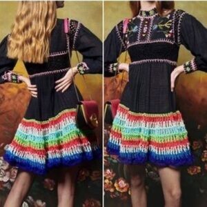 CELIAB Scarlet Floral Multicolor Embroidered Dress